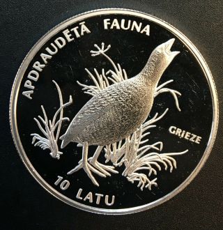 Latvia - Silver 10 Latu Coin - 