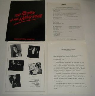 The Return Of The Living Dead Promo Movie Press Kit W Universal Monsters Quiz
