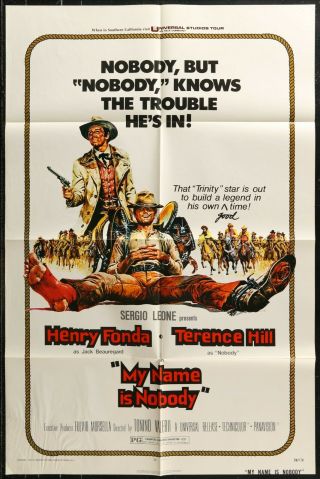 My Name Is Nobody (1973) - Movie Poster - Terence Hill Henry Fonda