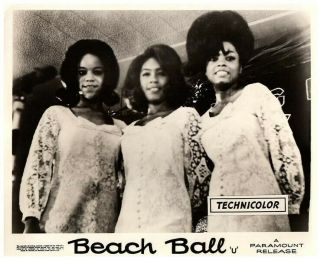 Beach Ball Orig Lobby Card Diana Ross Florence Ballard Mary Wilson The Supremes