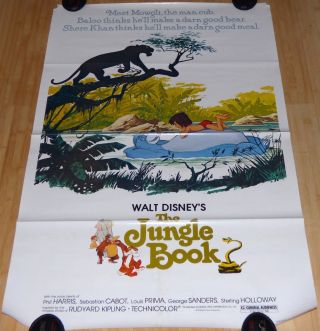 Walt Disney The Jungle Book R 1978 1 Sheet Movie Poster Baloo Mowgli