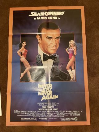 Never Say Never Again 1983 27x41 U.  S 1sh Movie Poster James Bond 007