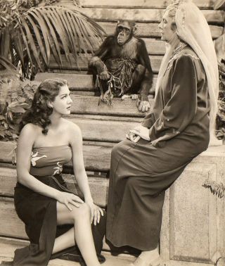 Maria Montez & Mary Nash COBRA WOMAN 1943 Vintage Orig Photo busty leggy actress 2