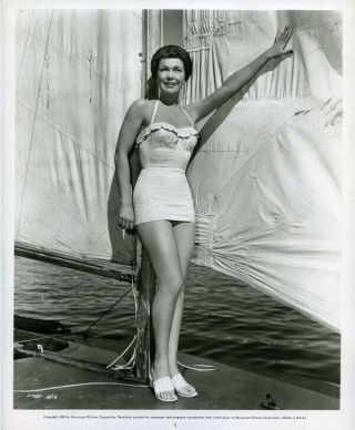 Jane Wyman Leggy Glamour Pin Up Swimsuit On Yacht 1952 Photograph
