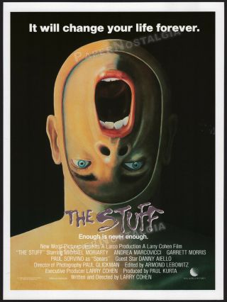 The Stuff_original 1984 Trade Ad Promo / Poster_larry Cohen_michael Moriarty