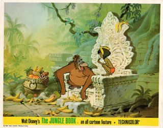 Walt Disney The Jungle Book British Lobby Card Mowgli With Orangutan