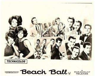 Beach Ball Orig Lobby Card The Supremes Four Seasons Righteous Brothers Hondells