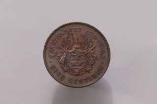 Cambodia 5 Centimes 1860 Lovely Toning Much Better On Hand B32 K7869