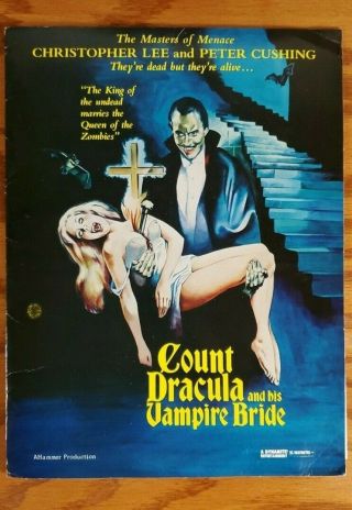 Count Dracula And His Vampire Bride1973 Hammer Press Kit Christopher Lee
