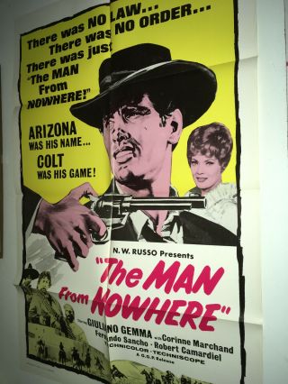 Man From Nowhere Movie Poster 1968 Spaghetti Western Arizona Colt