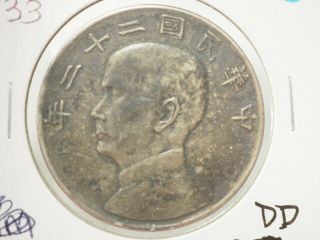 1933 China Junk Boat Silver Dollar Coin Y345 3 - 383