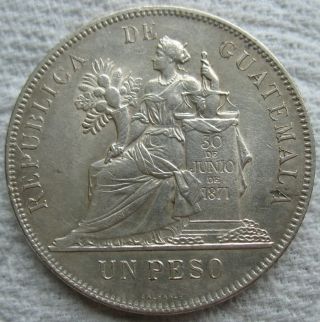 1894 Guatemala Silver Peso