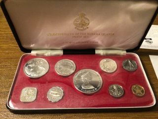 1971 Commonwealth Of The Bahama Islands 9 Coin Proof Set (franklin)