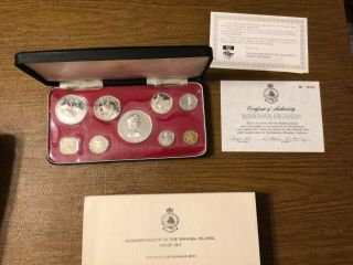 1971 Commonwealth of The Bahama Islands 9 Coin Proof Set (Franklin) 2