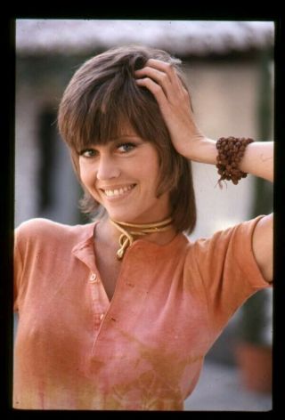 Jane Fonda Klute Era Smiling Portrait Photo Shoot 35mm Transparency
