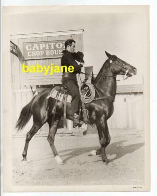 Robert Taylor 8x10 Photo As Billy The Kid On Horseback Mgm 1941