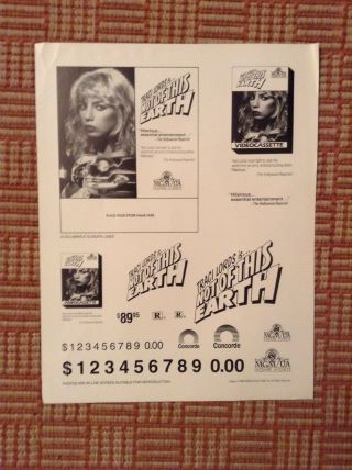 Traci Lords Not of This Earth video store VHS movie poster from 1988 3