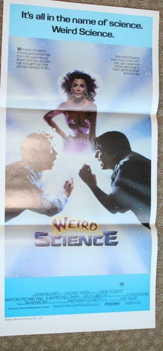 Weird Science Vintage Daybill Insert Movie Poster Day Bill