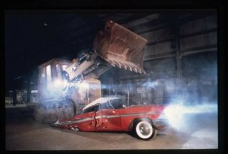 Christine 1958 Plymouth Fury Car Being Crushed Digger 35mm Transparency