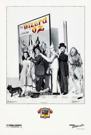 The Wizard Of Oz (1939) Movie Poster Re - Release 1989 - Rolled
