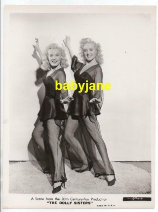 Betty Grable June Haver 8x10 Photo Dance Pinup 1945 The Dolly Sisters
