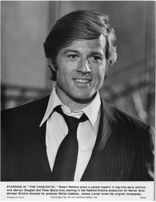 Robert Redford The Candidate Smiling Handsome Portrait Photo 1972
