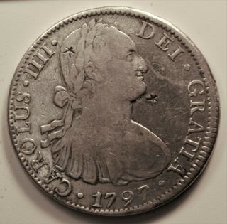 1797 Carlos Iv 8 Reales,  Mo,  Fm