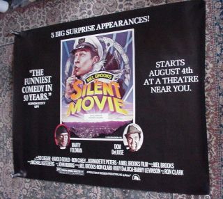 Mel Brooks Silent Movie Poster 1976 Subway Promo Giant 45 X 59 Comedy