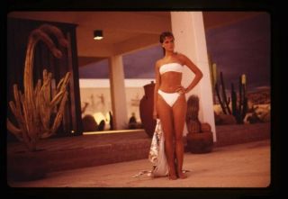 Brooke Shields Leggy Glamour Pin Up In Bikini 35mm Transparency
