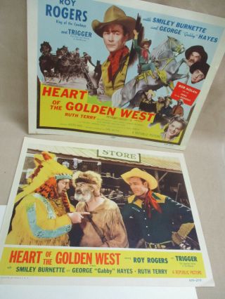 Roy Rogers Lobby Card - 2 - " Heart Of The Golden West " (rr5