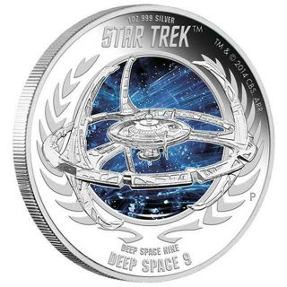 Tuvalu - 1 Oz 2015 Star Trek Deep Space Nine Ds9 Silver Proof Coin With Coa/box