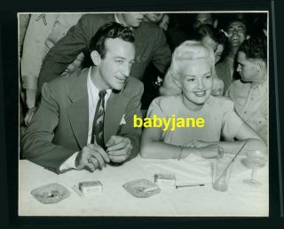 Betty Grable Harry James Vintage 8x10 Photo By Joseph Jasgur Candid At An Event