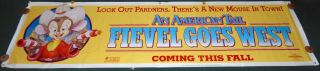 An American Tail Fievel Goes West 1991 Movie Banner Don Bluth