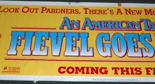AN AMERICAN TAIL FIEVEL GOES WEST 1991 MOVIE BANNER DON BLUTH 3