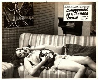 Confessions Of A Teenage Virgin Lobby Card Ulrike Butz Seductive On Bed