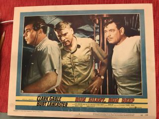 Run Silent,  Run Deep 1958 United Artists 11x14 " War Lobby Card Burt Lancaster