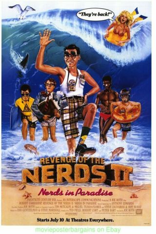Revenge Of The Nerds 2 Movie Poster Unfolded 27x41 Robert Carradine