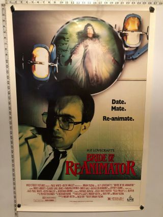 Bride Of Re - Animator Movie Poster One Sheet Rare Not Folded 27x41