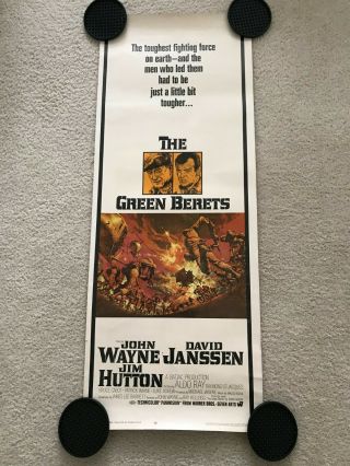 John Wayne David Janssen The Green Berets 14 X 36 Poster