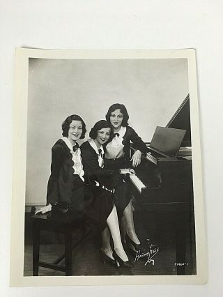 Boswell Sisters Black White Photo 8 X 10 Harold Stein Numbered 1930s