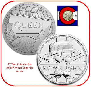 2020 Queen 2021 Elton John Great Britain Legends British Music 1oz Silver Coins