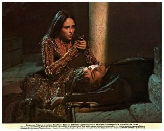 Romeo And Juliet Lobby Card Olivia Hussey Leonard Whiting 1968 Classic