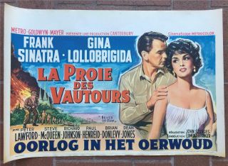 Never So Few (1959) 14x22 Movie Poster - Belgium - Frank Sinatra,  Gina Lollabrigida