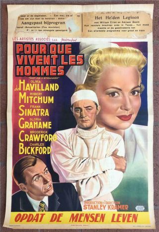 Not As A Stranger 14x22 Movie Poster - Belgium - Frank Sinatra,  Robert Mitchum