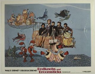 Authentic Lobby Card Movie Poster Walt Disney Bedknobs & Broomsticks 1979