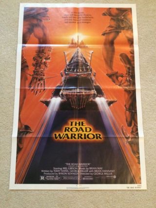 The Road Warrior Movie Poster 27 X 41 Mad Max 2 Folded
