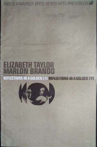 Reflections In A Golden Eye Pressbook 1967 Elizabeth Taylor,  Marlon Brando