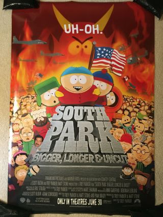 South Park Bigger,  Longer & Uncut Double Sided Movie Poster 27x40
