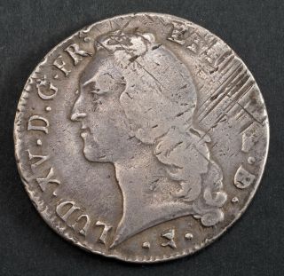 1768,  Royal France,  Louis Xvi.  Large Silver Ecu (french Dollar) Coin.  Pau