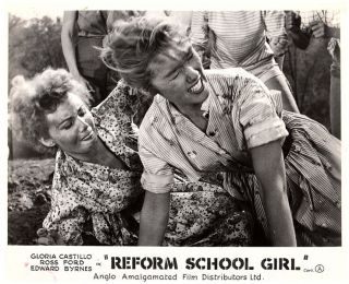 Reform School Girl Lobby Card Gloria Castillo Yvette Vickers 1957 Fight